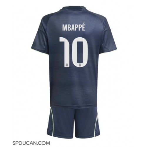Dječji Nogometni Dres Real Madrid Kylian Mbappe #10 Gostujuci 2025-26 Kratak Rukav (+ Kratke hlače)